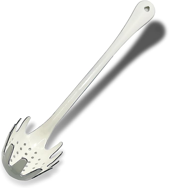 Life & More Robust 13.5Inch Pasta Server with Teeth - Spaghetti Spoon and Fork for Noodles, Scoop, and Serve