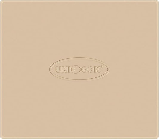 Unicook Pizza Stone for Oven and BBQ Grill, 12 x 11 Inch Rectangular Oven Grill Pizza Stone, Cordierite Baking Pan for Crispy Crusts, Thermal Shock Resistant, Including Dough Scraper