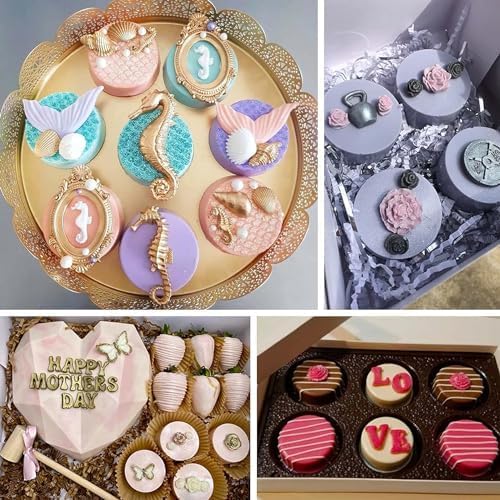 OCPO KITCHEN 3D Round Cylinder Silicone Mold for Baking Mousse Cake, Candy, Pastry, Chocolate, Cupcake, Cookie, Cake Decoration Mold, Round Shape (24-Cavity)