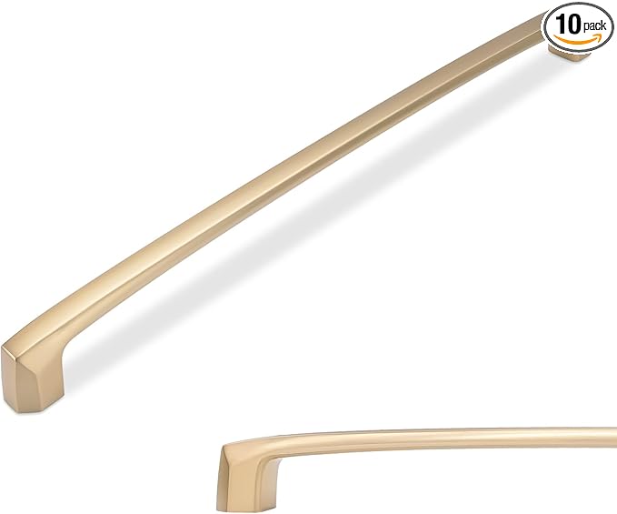 10 Pack 12-3/5 Inch(320mm) Kitchen Cabinet Handles Champagne Bronze Cabinet Pulls Zinc Alloy Drawer Pulls Kitchen Hardware