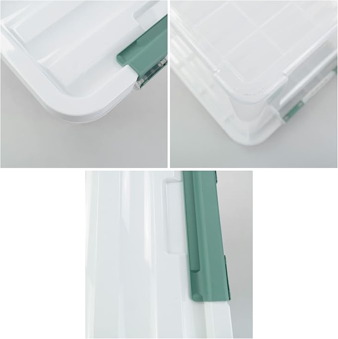 36 Quart Large Plastic Storage Box, Clear Plastic Storage Totes, 4 Packs