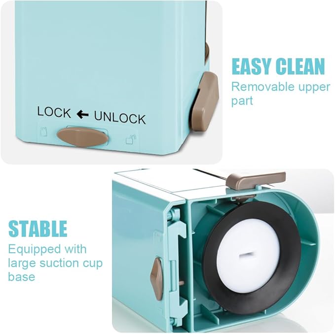 Vegetable Spiralizer 4-IN-1 Rotating Blade Veggie Spiralizer Zucchini Noodle Maker with Strong Suction Cup Spiral Vegetable Cutter Slicer - Blue