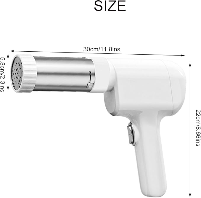 Electric String Hopper Machine, Handheld Electric Pasta Maker, 5-In-1 Cordless Pasta Machine, Portable Noodle Making Machine, for Spaghetti, Linguine & Sausage Making