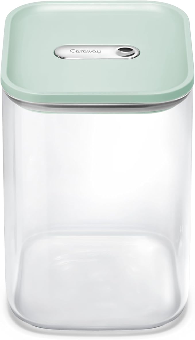 Caraway 4qt Glass Airtight Food Storage Container with Lid – Non-Toxic, BPA-Free Kitchen Storage Container – Stackable, Space-Saving Airtight Container for Dry Goods and More - Mist
