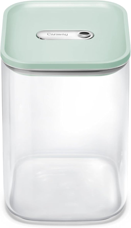 Caraway 4qt Glass Airtight Food Storage Container with Lid – Non-Toxic, BPA-Free Kitchen Storage Container – Stackable, Space-Saving Airtight Container for Dry Goods and More - Mist