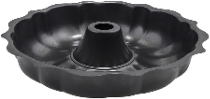 10-Inch Nonstick Fluted Cake Pan, Aluminized Carbon Steel Bundt Pan, Round Tube Mold for Baking, Heavy-Duty Bakeware for Bundt Cakes, Bavarois, Gelatin, and Desserts