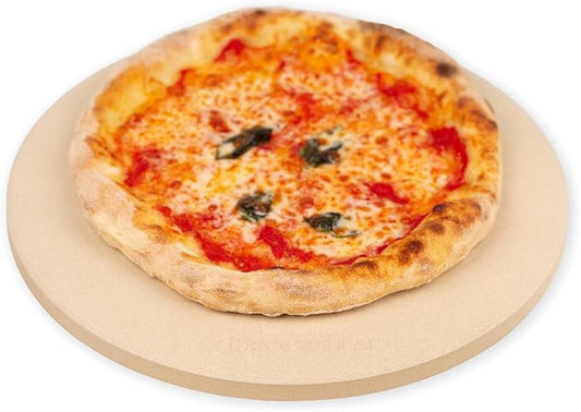 K ROCKSHEAT Pizza Stone Round, 12 Inch Cordierite Pizza Stone for Grill and Oven, 12" Durable Bread Baking Stone, Easy to Clean