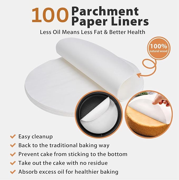 9 inch springform pan for cheesecake, Nonstick, Leak-proof Cheesecake Pans for Baking cakes, Cheese Cake & Pies with Protective Silicone mould & 100 Parchement Papers - Easy to Clean
