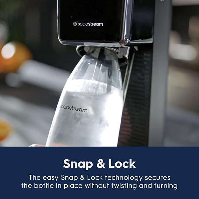 SodaStream - ART Sparkling Water Maker | VALUE BUNDLE | CQC CO2 system | Includes 2x CO2 Cylinders, 2x 32 Fl Oz Dishwasher Safe Bottles, 2x Bubly Flavor Drops | Combine with Flavors | Mandarin Red