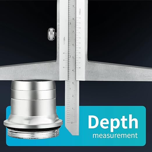 0-200mm Depth Caliper (Bridge Length 150mm) Extended Bridge-Type Stainless Steel Measuring Tool High Precision ±0.02mm Dual Scale (mm/inch) DRINYOUNG(Depth Ruler 200 Long (Bridge Length 150))