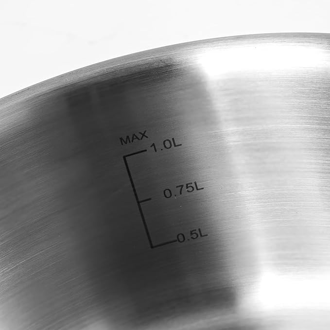 2 QT Saucepan with Lid,3-Ply Stainless Steel Saucepan,Professional Grade Cookware,Induction Compatible