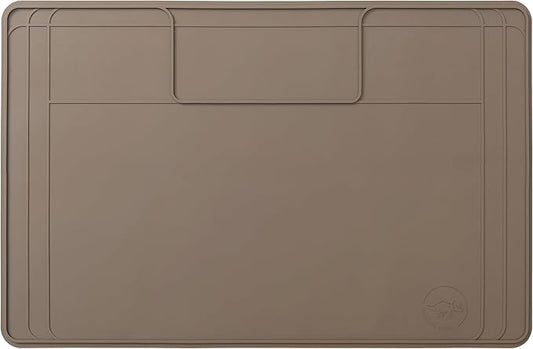 The Original Under Sink Mat - Silicone Waterproof mat, Adjustable, Easy to Clean, Kitchen cabinet liner, Disifenction Surface - 31" x 22" or smaller (Brown, 31" x 22")