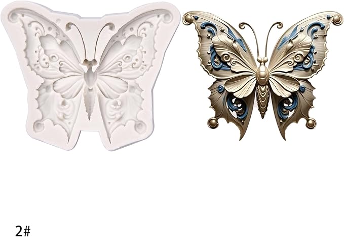 (Four-piece set) Flowers and birds. Butterflies, flowers and bees, bees, DIY silicone molds, cake chocolate molds wedding cake decoration tools cake molds