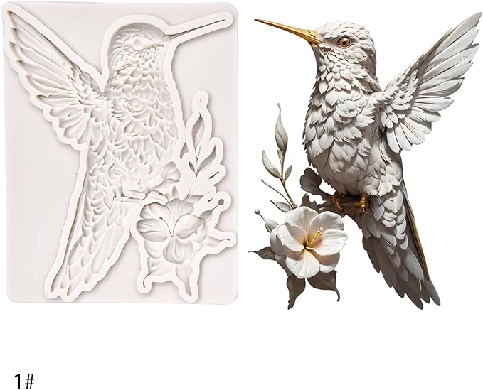 (Four-piece set) Flowers and birds. Butterflies, flowers and bees, bees, DIY silicone molds, cake chocolate molds wedding cake decoration tools cake molds