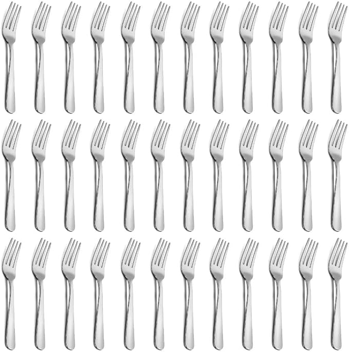 36-Piece Dinner Forks Set, Funnydin 7.1 Inches Stainless Steel Forks Silverware, Durable Table Forks Set, Use for Home, Kitchen and Restaurant - Mirror Polished, Dishwasher Safe