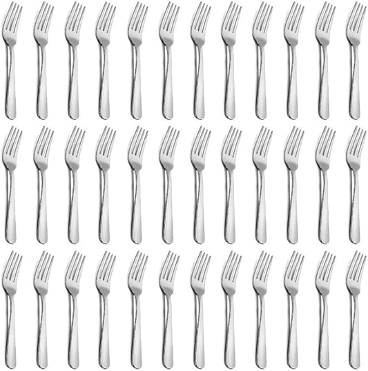36-Piece Dinner Forks Set, Funnydin 7.1 Inches Stainless Steel Forks Silverware, Durable Table Forks Set, Use for Home, Kitchen and Restaurant - Mirror Polished, Dishwasher Safe