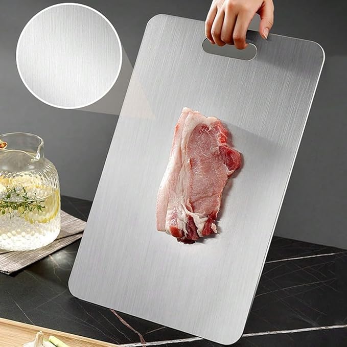 Titanium Cutting Board - 100% Pure Titanium Cutting Boards for Kitchen - Cutting Edge Hygiene & Durability, Cutting Boards for Home Kitchen Cooking (14 inch x 10 inch)