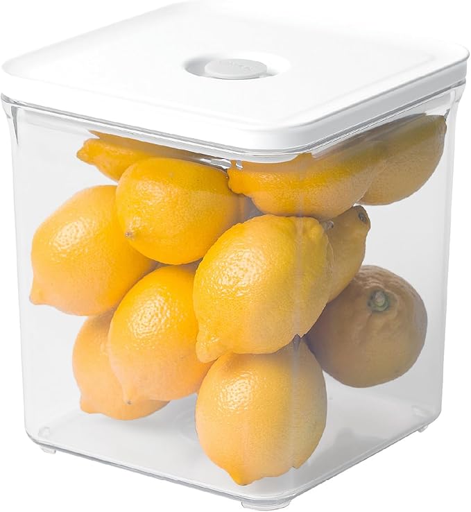 Premium Airtight Food Storage Containers, 3.28qt 1 Piece, Smart One-Click Seal Lid, No Hinges, Patented Double Silicone Lining, 100% Leak Proof, BPA-FREE, Dishwasher, Microwave Safe