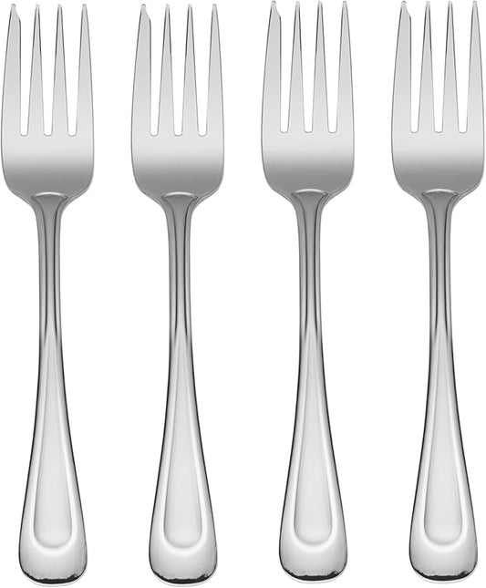 Oneida Satin Sand Dune Everyday Flatware Salad Forks, Set of 4