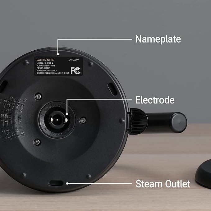 Mecity Electric Kettle Gooseneck Water Kettle Stainless Steel Tea Kettle Water Boiler Fast Heating, Auto Shut Off, 27 fl oz, 1000W, Matte Black