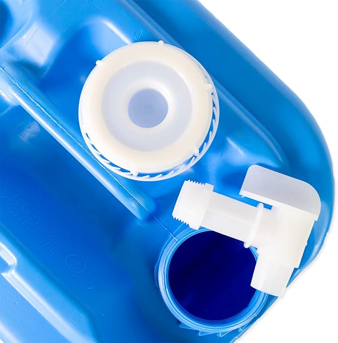 5 Gallon Stackable Water Containers (12-Pack) | 100% Food Grade, BPA-Free | Durable Indoor Outdoor Storage Large Water Jug | Camping Accessories, Survival Gear, Prepper Supplies