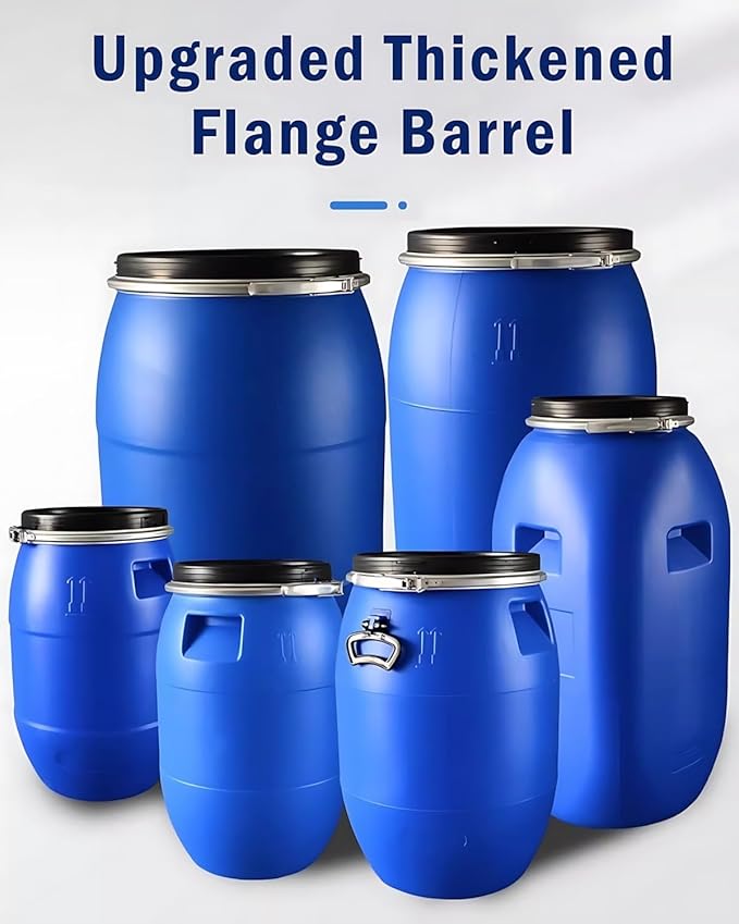 Plastic Barrels,Water Storage Barrel,Food Grade Barrel,Water Drums for Outside,for A Reliable Source of Drinking Water