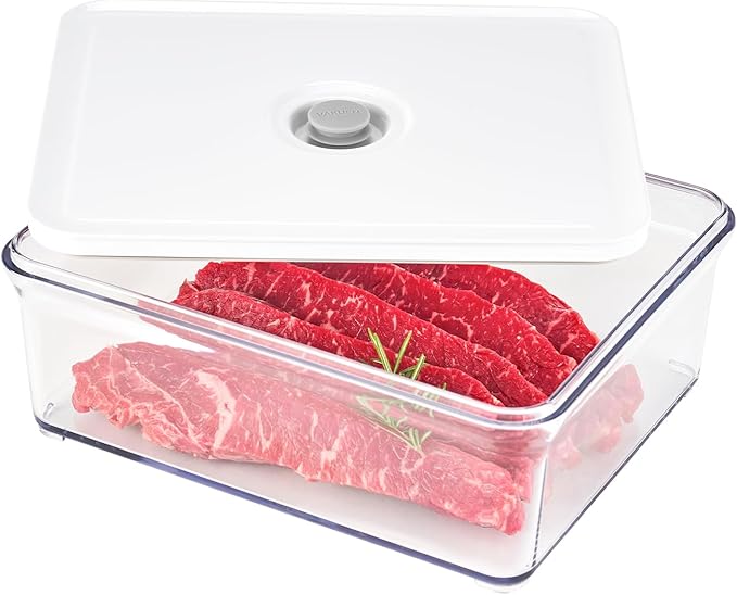 Premium Airtight Food Storage Containers, 4L(4.10qt) Smart One-Click Seal Lid, Patented Double Silicone Lining, 100% Leak Proof, BPA-FREE (Large Container 4.0)