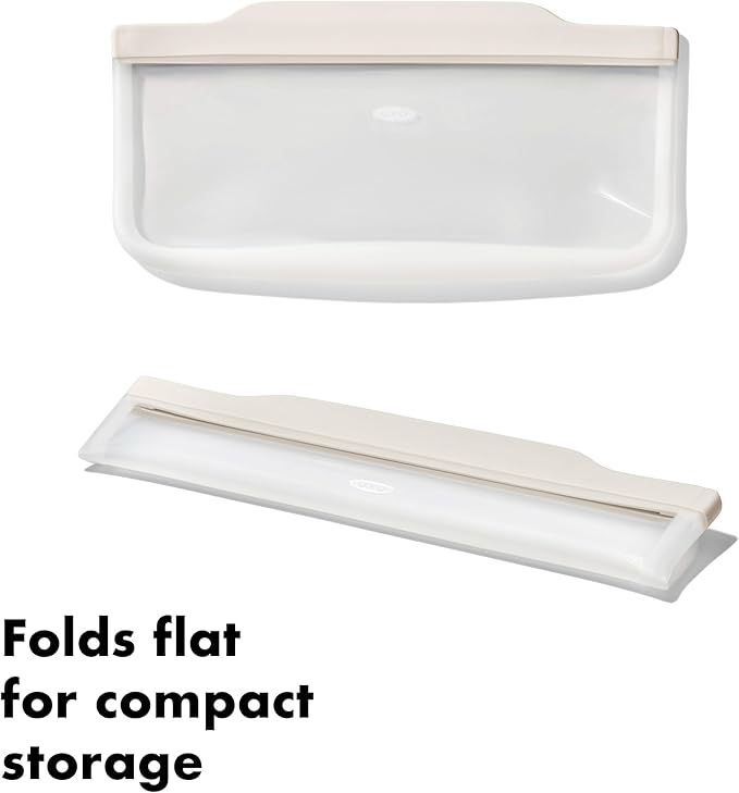 OXO Good Grips Silicone Reusable Bag – Slim Bag (30 oz) - Oat