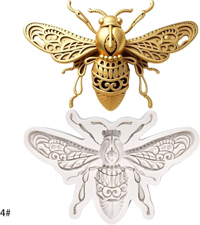 (Four-piece set) Flowers and birds. Butterflies, flowers and bees, bees, DIY silicone molds, cake chocolate molds wedding cake decoration tools cake molds