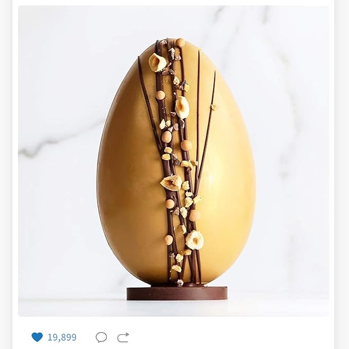 OCPO KITCHEN Easter Egg Silicone Mold for Baking Chocolate Easter Eggs, Mousse Cake, Jello, CheeseCake, Ice Cream, Dessert, Cake Decoration Mold (8-Cavity)