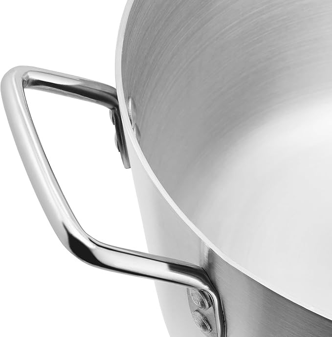 GRIDMANN 7-Quart Tapered Aluminum Sauce Pan with Silicone Handle, NSF Listed Heavy Duty Professional Cookware