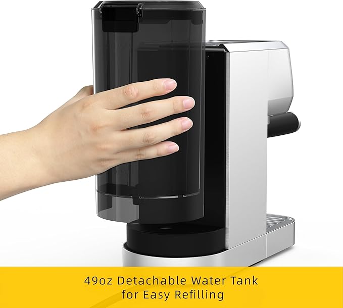 CM1663 Espresso Machine, 20 Bar Compact Coffee Maker with Milk Frother Steam Wand for Cappuccino, Latte, Professional Pressure Gauge & 49oz Removable Water Tank for Home，Stainless Steel