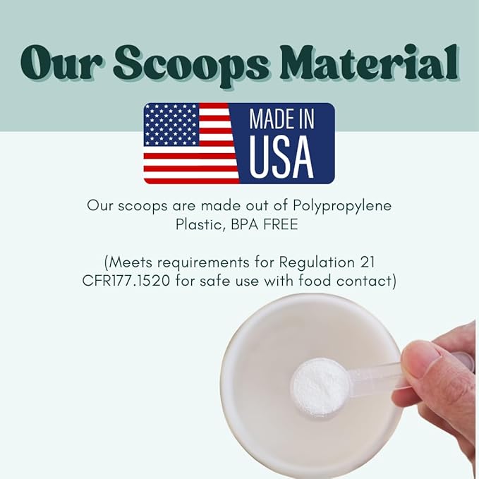 1/2 Cup (4 Oz. | 118.4 mL) Long Handle Scoop for Measuring Coffee, Pet Food, Grains, Protein, Spices and Other Dry Goods (Pack of 5)