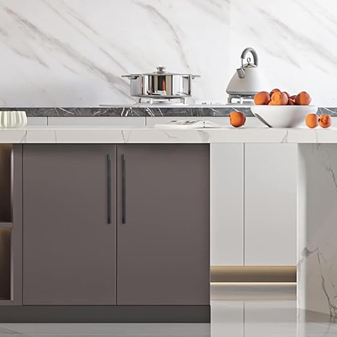 10 Pack 12-5/8 inch(320mm) Matte Black Kitchen Cabinet Handles Knurled Cabinet Pulls Black Drawer Pulls Kitchen Hardware