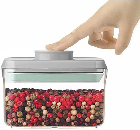 Airtight Food Storage Container - 0.52qt / 520ml Mini Rectangle Pop Containers With Lids, Bpa Free Stackable Container Snacks Candy Salt Herbs Spices