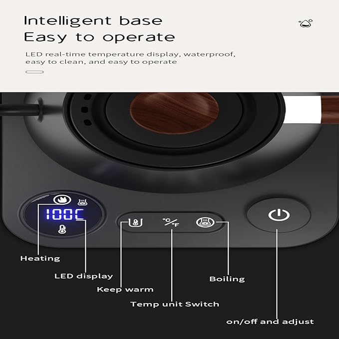 Smart Temperature Control Gooseneck Electric Kettle - Professional Pour-Over Coffee & Tea Maker with Fast Boil