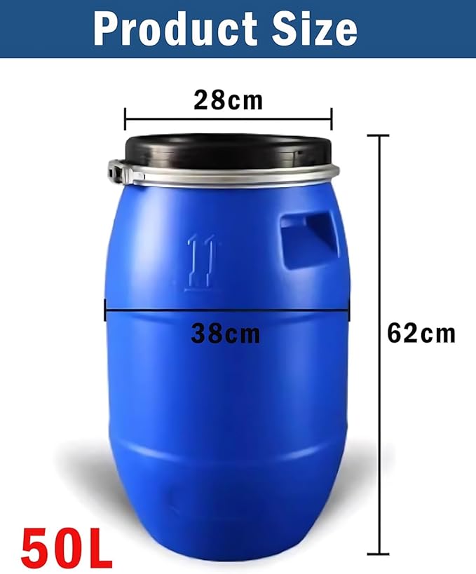 Plastic Barrels,Water Storage Barrel,Food Grade Barrel,Water Drums for Outside,for A Reliable Source of Drinking Water
