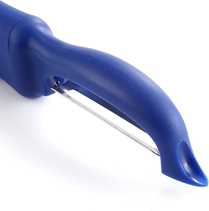 Spring Chef Premium Swivel Vegetable Peeler, Soft Grip Handle and Ultra Sharp Stainless Steel Blades - Perfect Kitchen Peeler For Veggie, Fruit, Potato, Carrot, Apple - Sapphire