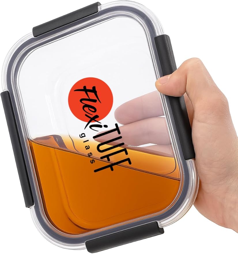 10pcs set Food Storage Container (5 Airtight and 5 Lids) | BPA Free, Leakproof Lids, Dishwasher, Microwave & Freezer Safe | Containers for Kitchen - Clear