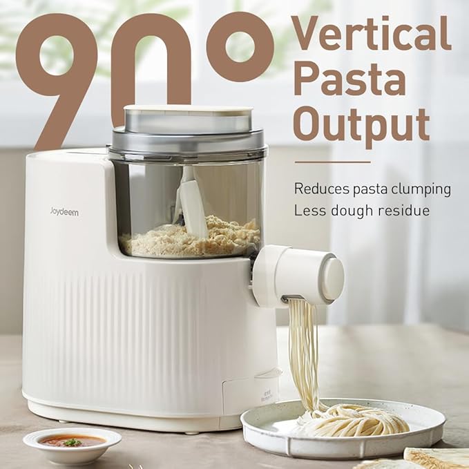 Joydeem Electric Pasta Maker Machine, Automatic Noodles Maker with Dough Making Function, 7 Discs, 750g/26.5Oz, JD-NL21