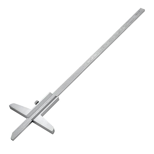 0-300mm Depth Vernier Caliper Micrometer Measuring Tool, 0.02mm Resolution,Carbonsteel Caliper Measuring Tool, DRINYOUNG (0-300/128in Depth Caliper)