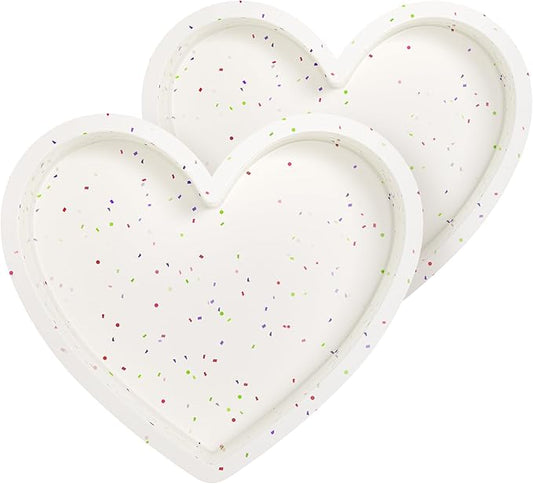 8 Inch Silicone Heart Shaped Cake Pans Small Heart Cake Pan Set Nonstick Silicone Heart Molds for Baking (2 Pcs, Cream)