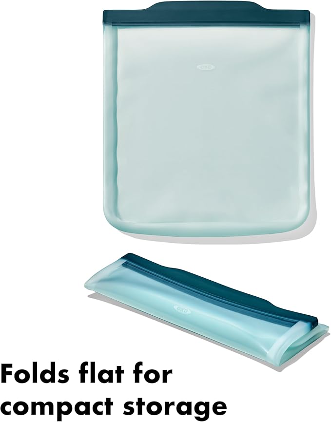 OXO Good Grips Silicone Reusable Bag – Gallon Bag (128 oz) - Lagoon