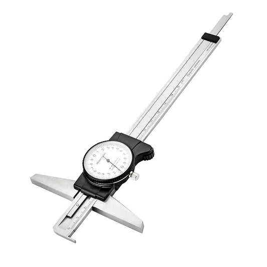 0-150 mm Professional Hook Depth Measuring Calipers, 0.02 mm Ultra Precision, Precision Measuring Tools DRINYOUNG(0-150 mm (Depth dial Caliper with Hook))