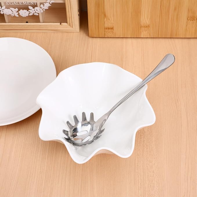 Stainless Steel Pasta Server Metal Spoon Spaghetti Spoon Ramen Soup Server Pasta Serving Supplies