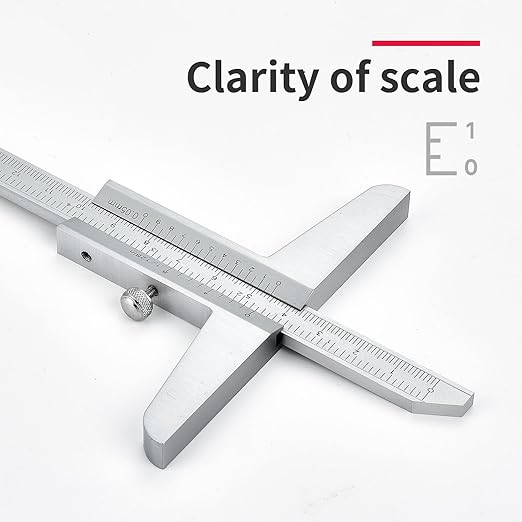 0-300mm Depth Vernier Caliper Micrometer Measuring Tool, 0.02mm Resolution,Carbonsteel Caliper Measuring Tool, DRINYOUNG (0-300/128in Depth Caliper)