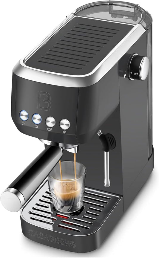 CASABREWS 3700 Essential Espresso Machine 20 Bar, Professional Espresso Coffee Machine with Steam Milk Frother, Coffee Maker Cappuccino Latte Machine with 43.9oz Removable Water Tank, Black
