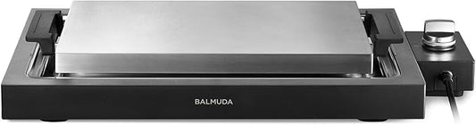 BALMUDA The Teppanyaki | 6.6mm Cladding Plate Hot Plate with Precise Temperature Control (320°F–430°F) | 360° Cooking Design | Perfect for Steak, Okonomiyaki, Crepes, and More