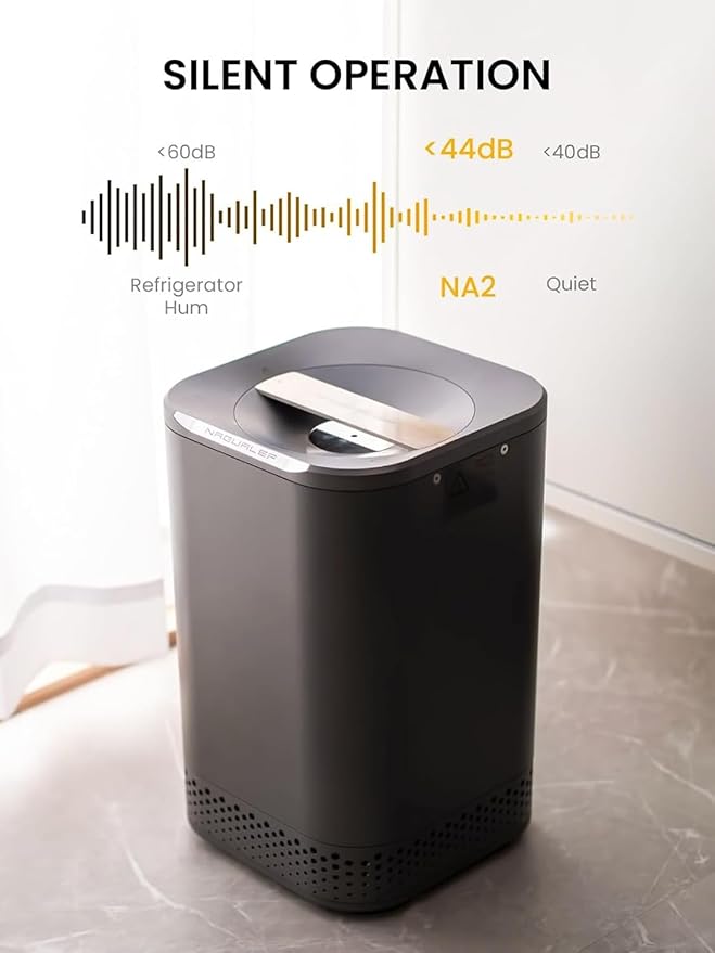 Nagual Electric Kitchen Composter, Indoor Mill Grinder Food Recycler Bin, 0.66gal/Odorless/Low Noise/Auto-Stop, Countertop Disposer Turn Food Waste into Fertilizer