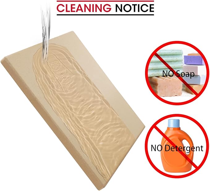 Unicook Extra Large Pizza Stone 18 Inch, Square Baking Stone for Oven and Grill, Heavy Duty Bread Pizza Pan, Thermal Shock Resistant Cooking Stoneware